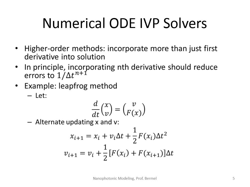 Numerical ODE IVP Solvers
