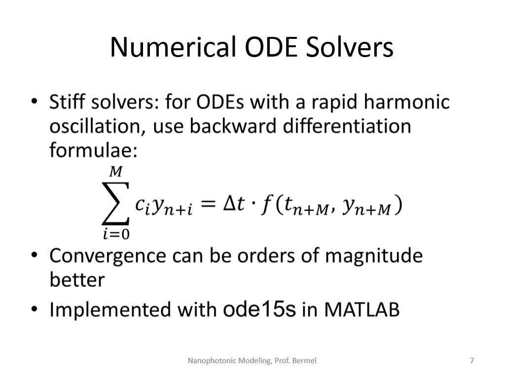 Numerical ODE Solvers