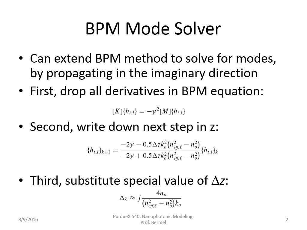 BPM Mode Solver