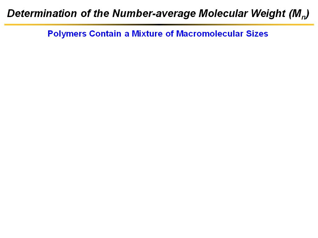 Determination of the Number-average Molecular Weight (Mn)