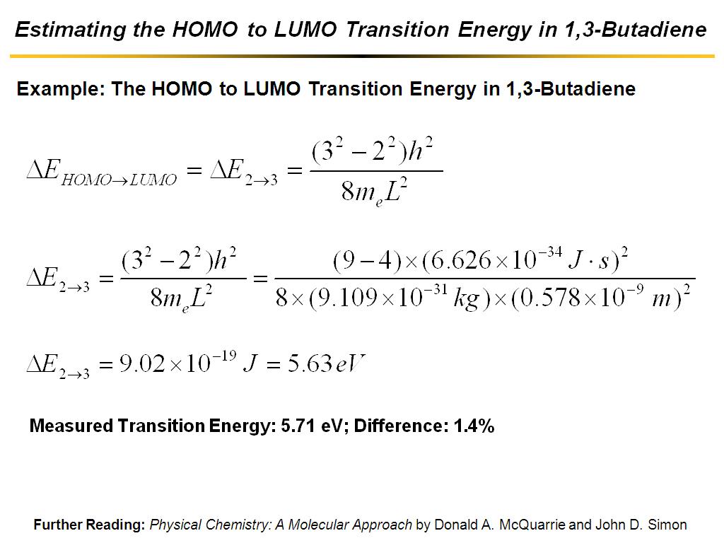 Estimating the HOMO to LUMO Transition Energy in 1,3-Butadiene
