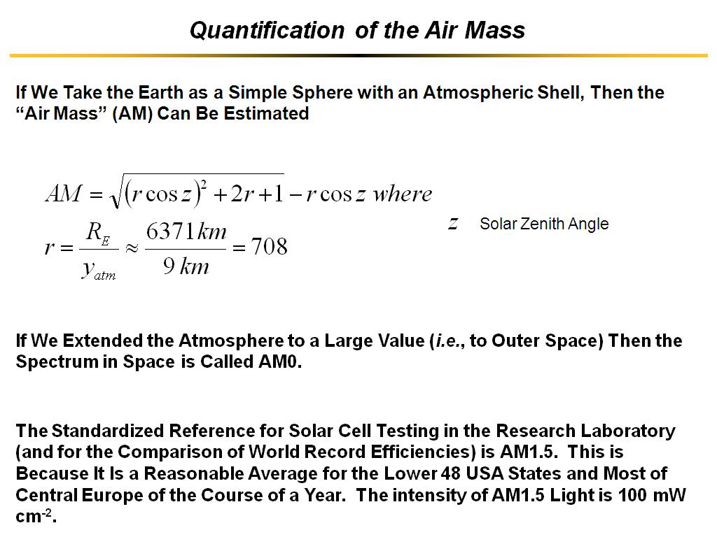 Quantification of the Air Mass