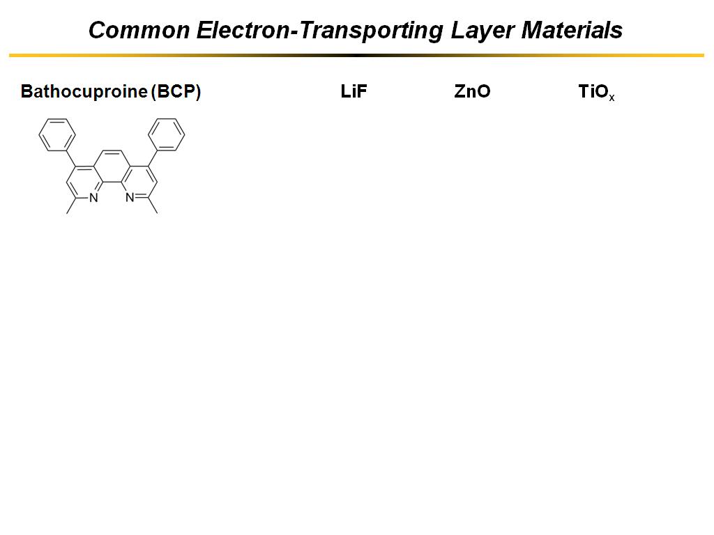 Common Electron-Transporting Layer Materials