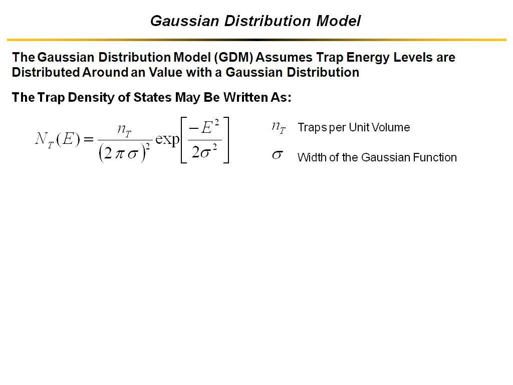 Gaussian Distribution Model