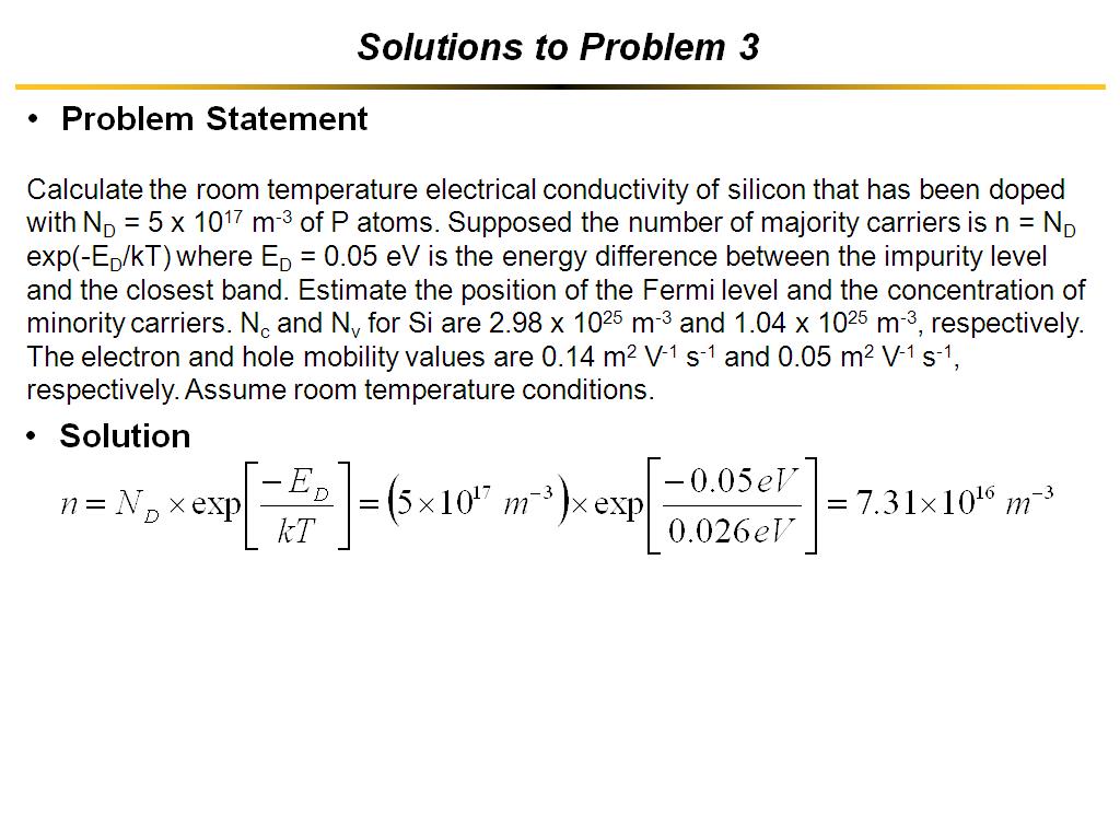 Solutions to Problem 3