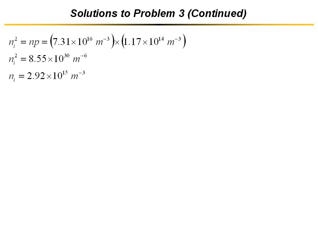 Solutions to Problem 3 (Continued)