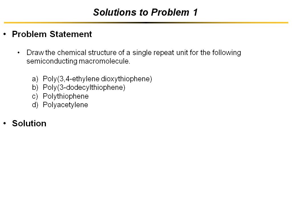 Solutions to Problem 1