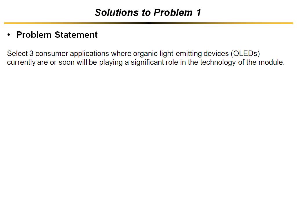 Solutions to Problem 1