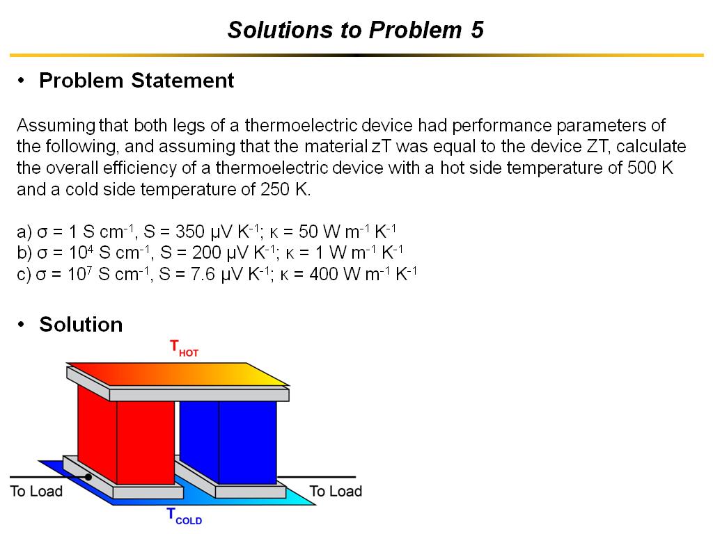 Solutions to Problem 5