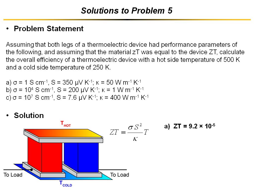 Solutions to Problem 5