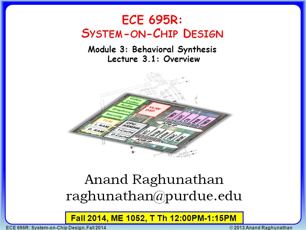 Lecture 3.1: Overview