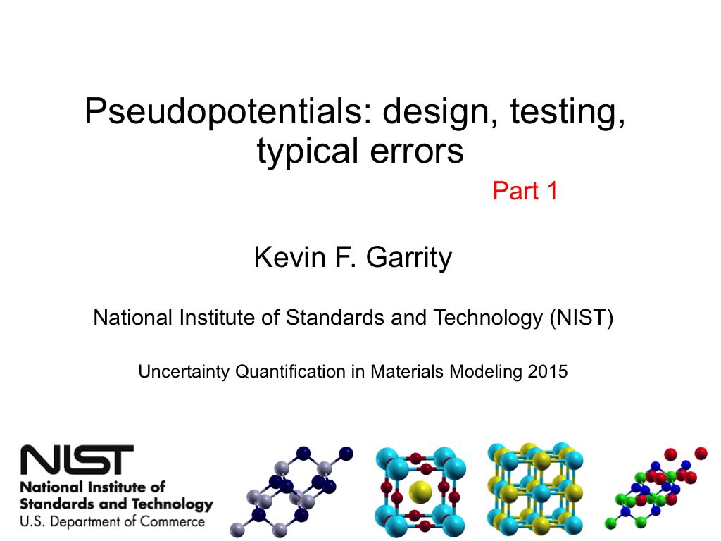 Pseudopotentials: design, testing, typical errors