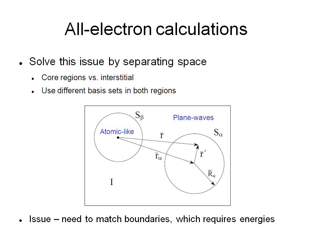 All-electron calculations