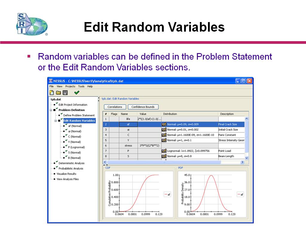 Edit Random Variables