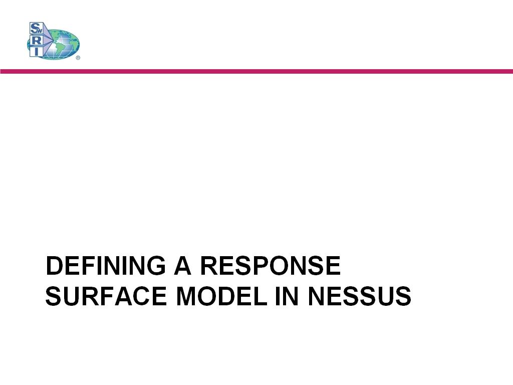 Defining A Response Surface Model in NESSUS
