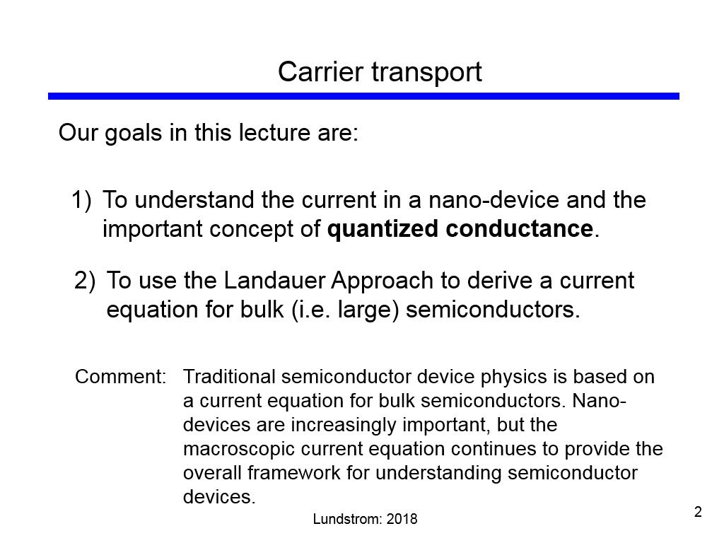 Carrier transport