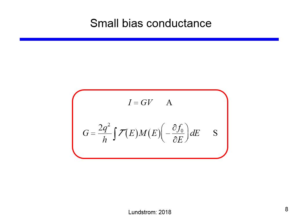 Small bias conductance