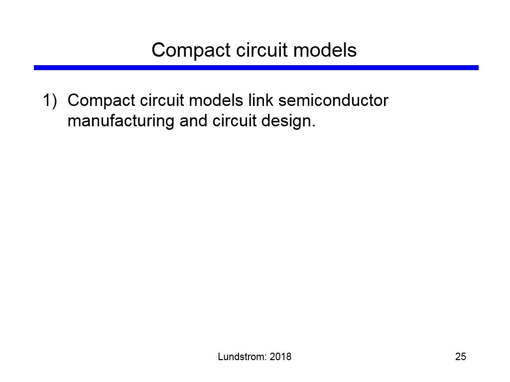 Compact circuit models