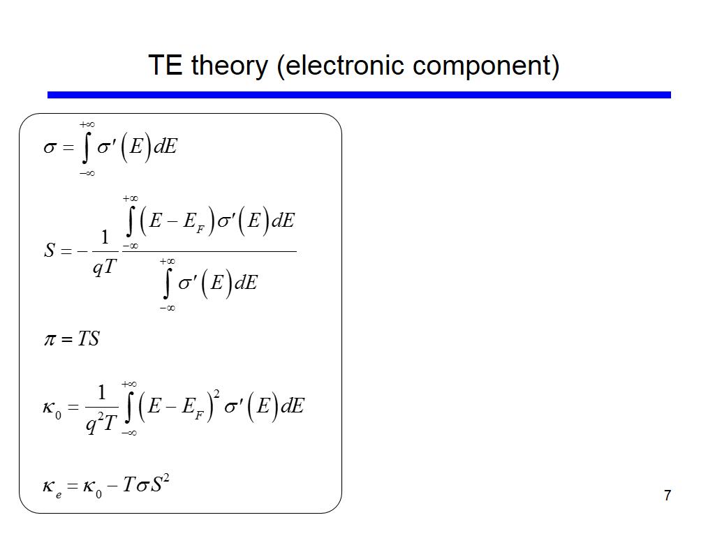 TE theory (electronic component)