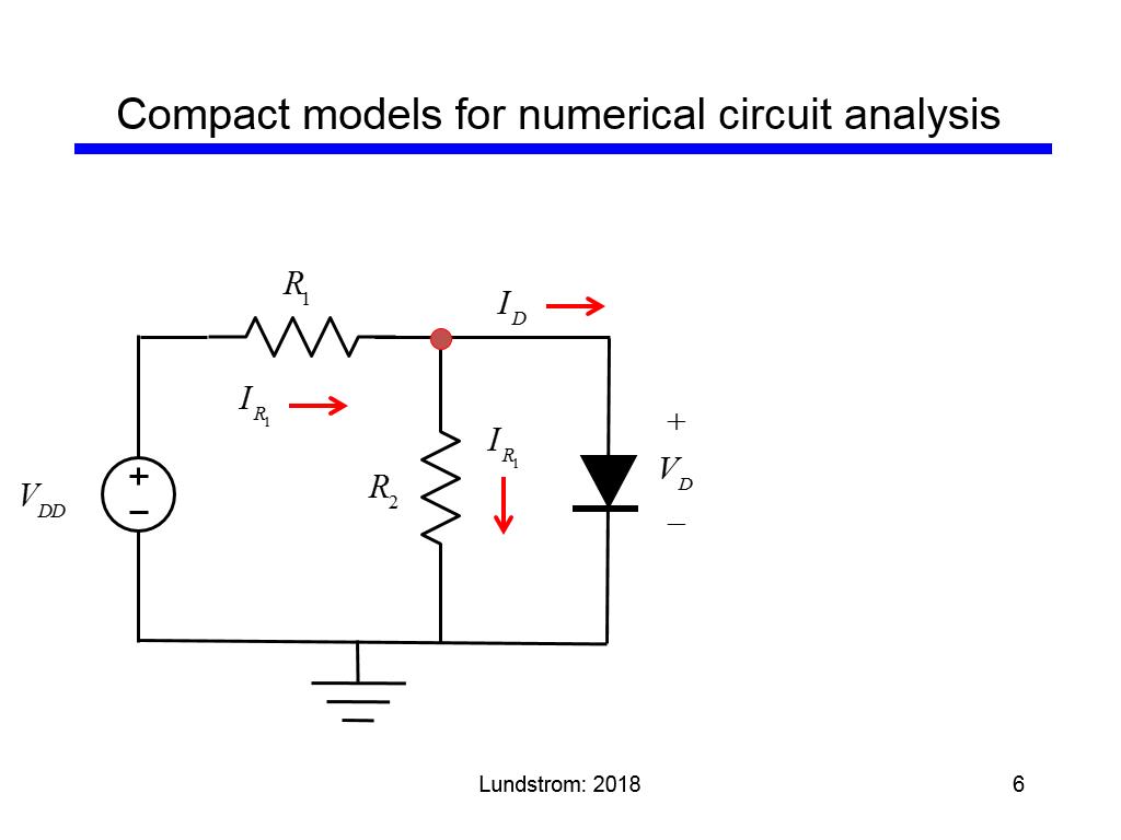 Compact models for numerical circuit analysis