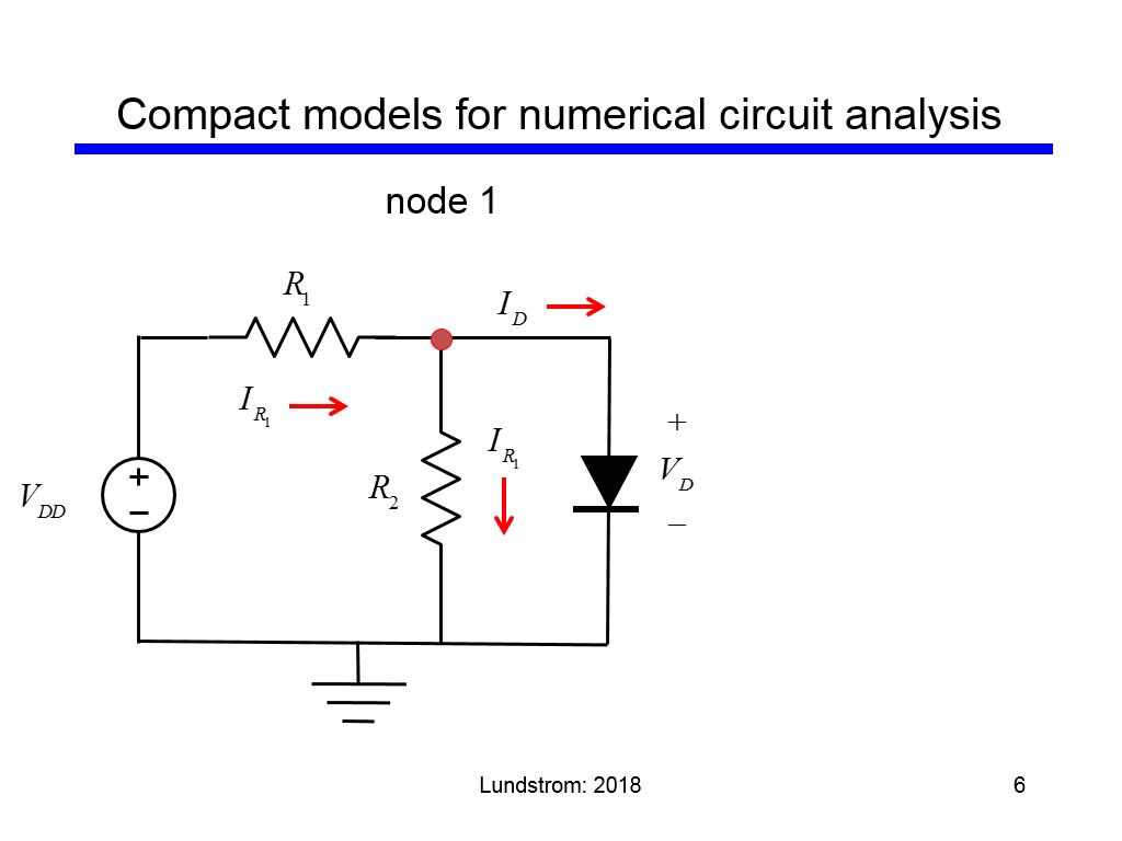 Compact models for numerical circuit analysis