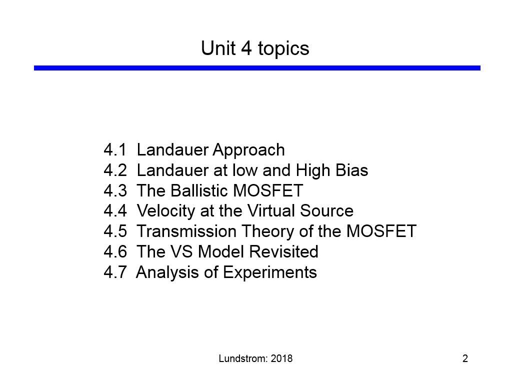 Unit 4 topics