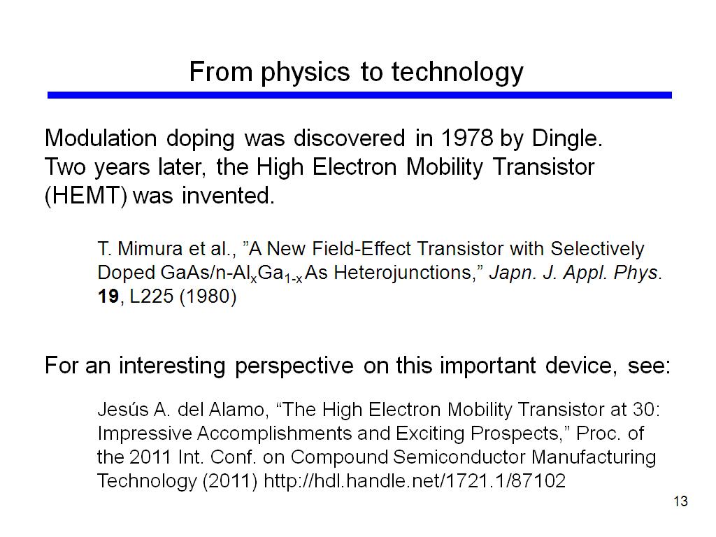 From physics to technology