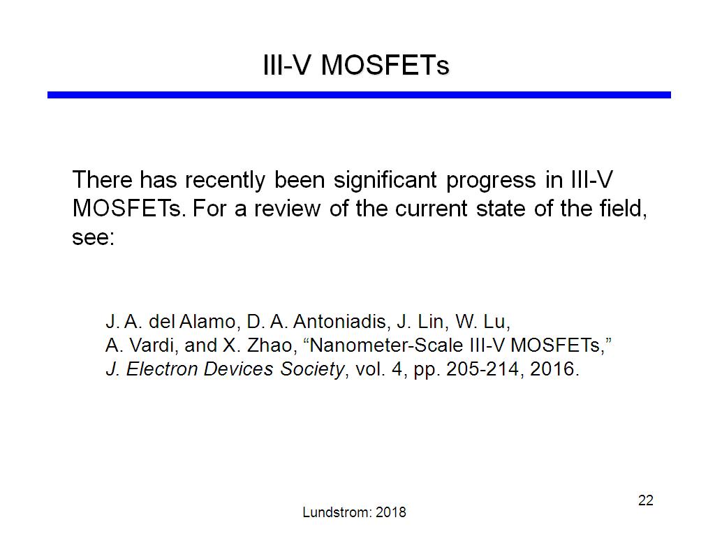 III-V MOSFETs