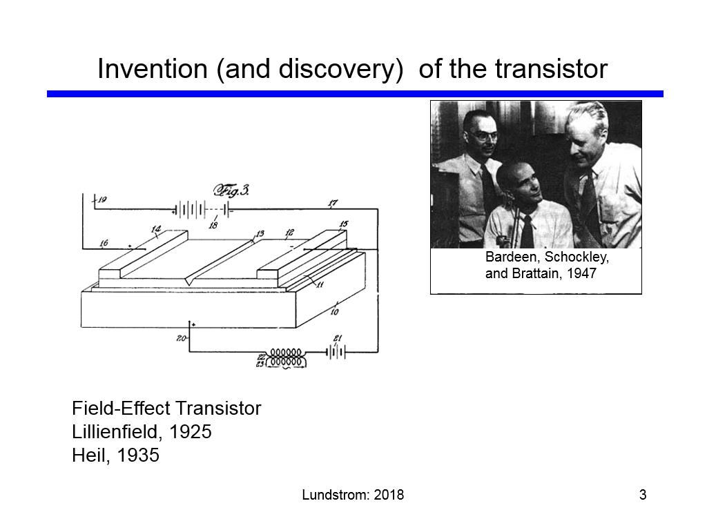 Invention (and discovery) of the transistor