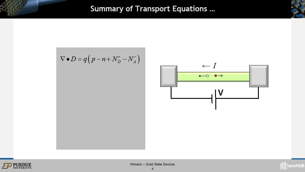 Summary of Transport Equations …