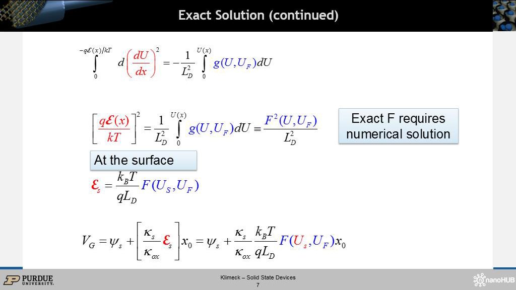 Exact Solution (continued)