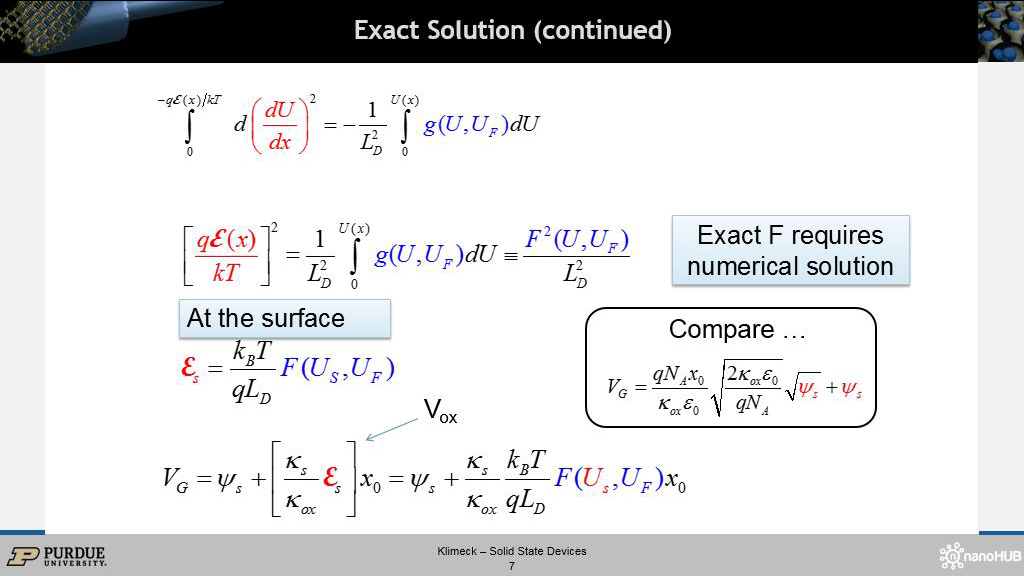 Exact Solution (continued)