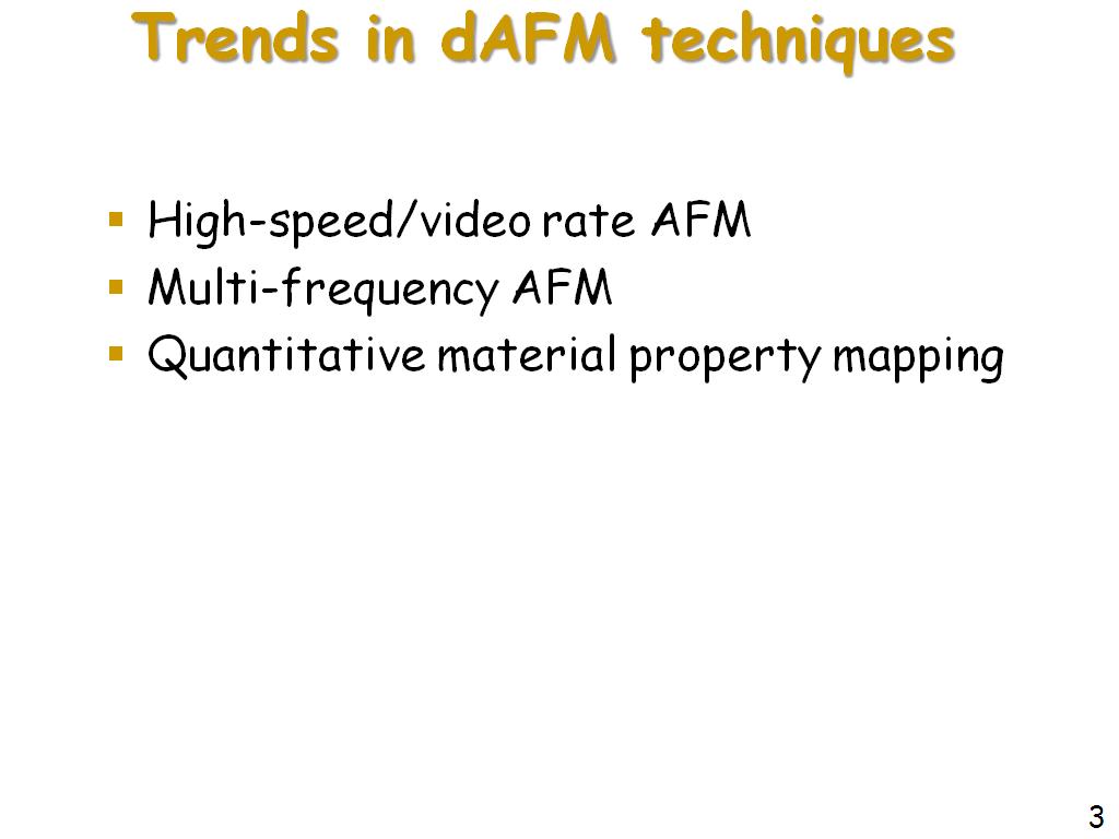 Trends in dAFM techniques