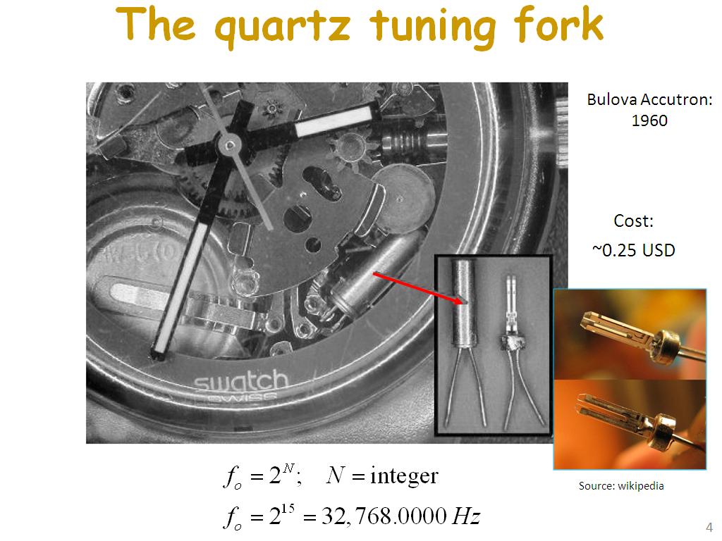 The quartz tuning fork