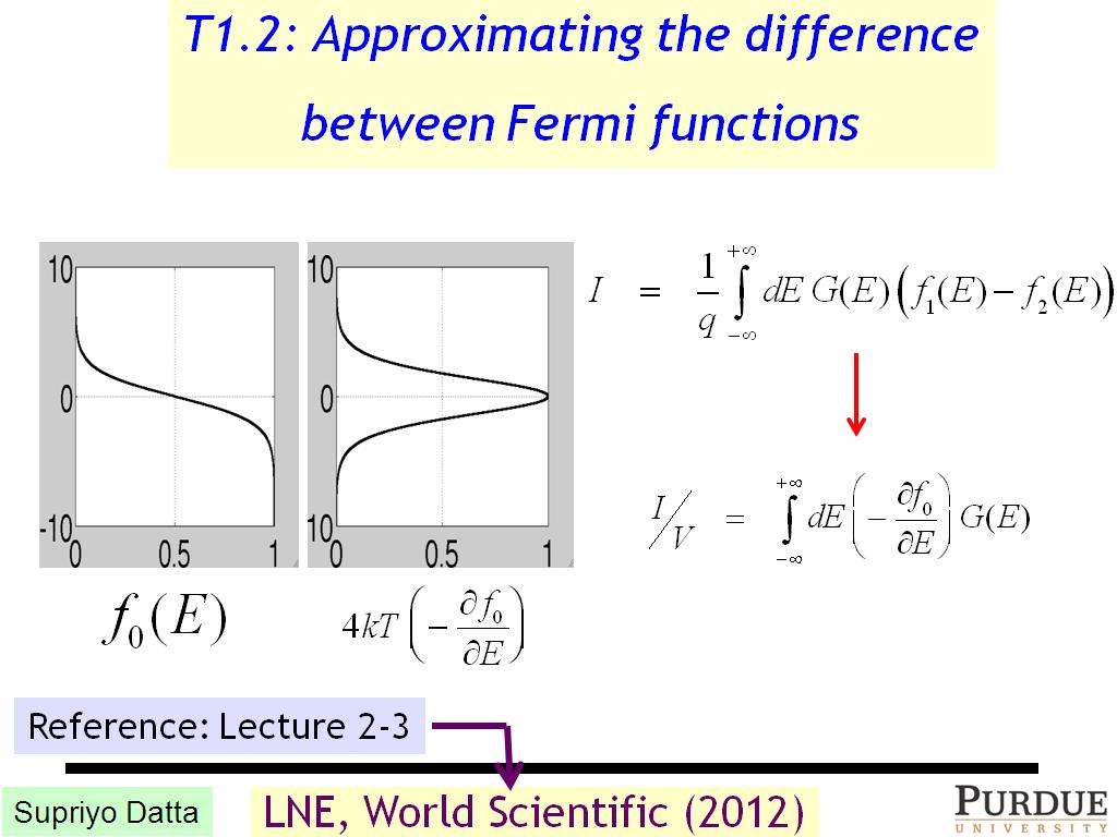 Approximating the difference between Fermi functions
