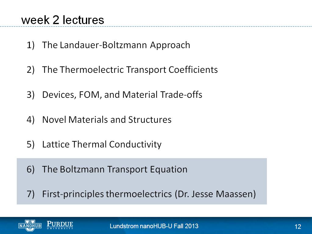 week 2 lectures