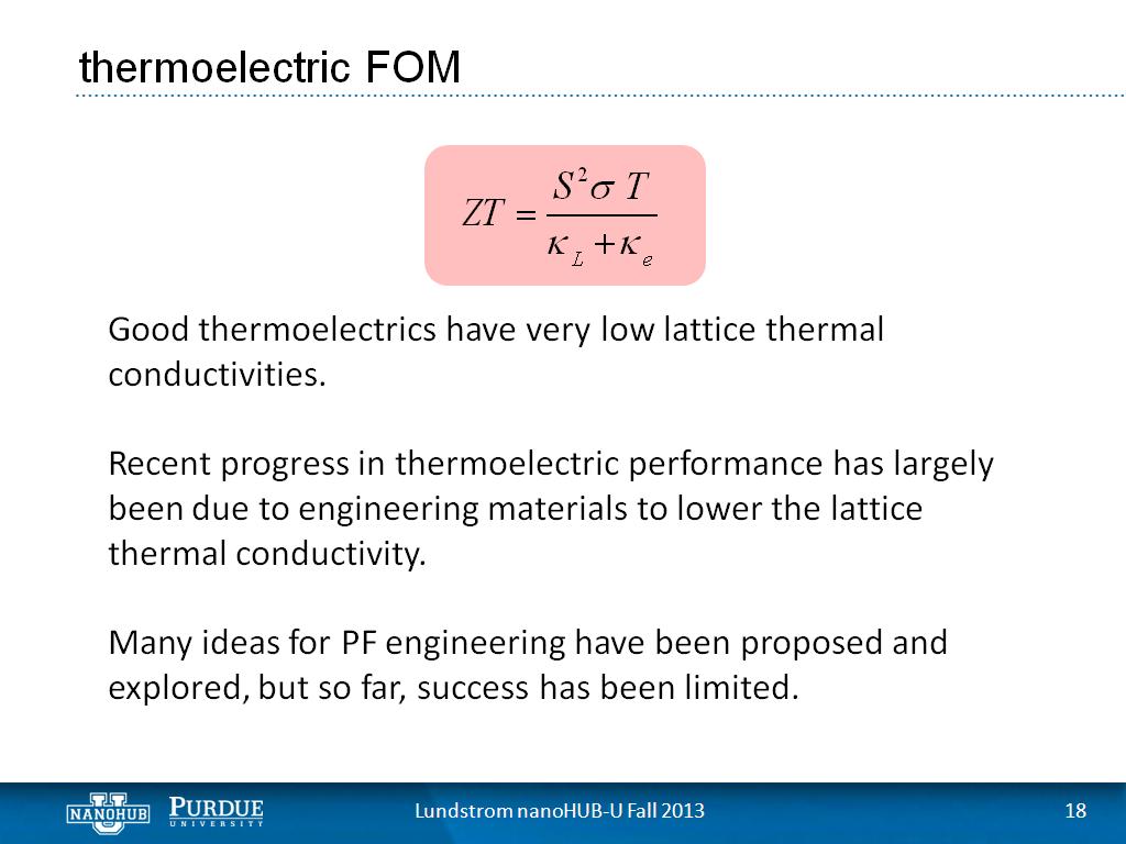 thermoelectric FOM