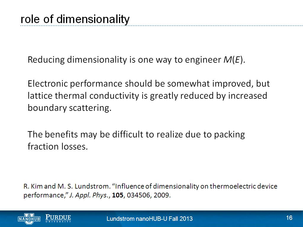 role of dimensionality