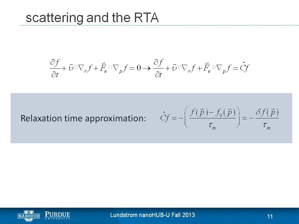 scattering and the RTA