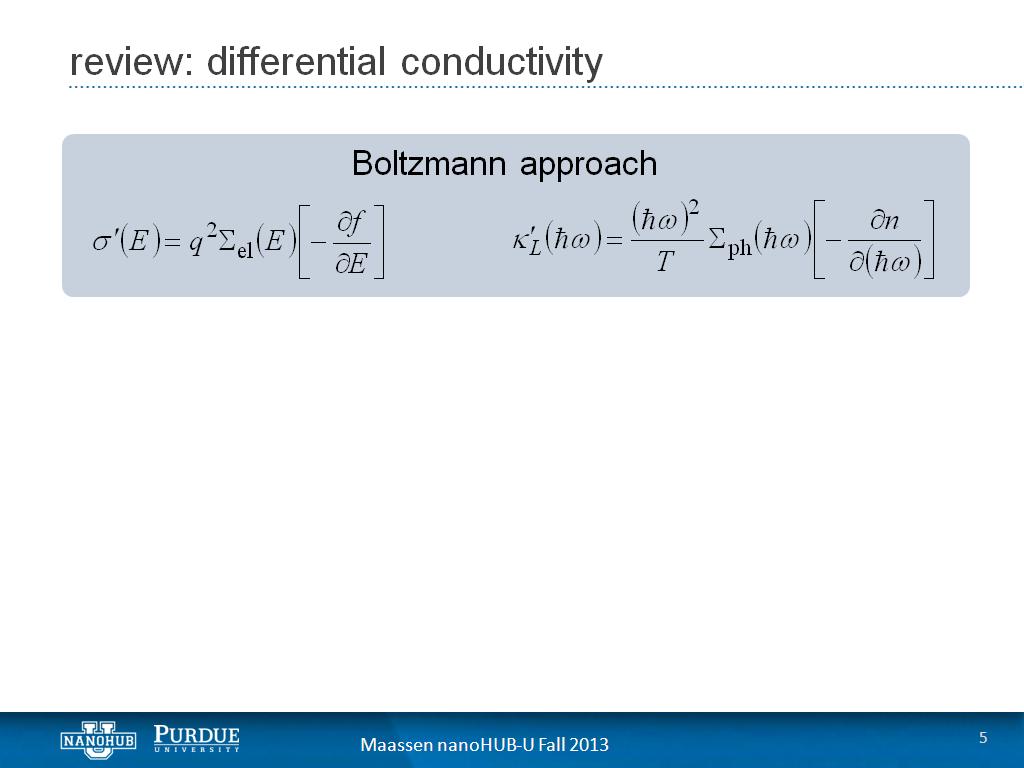 review: differential conductivity