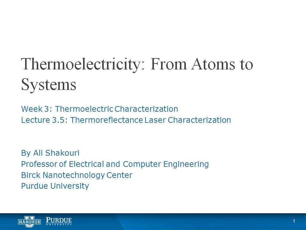 Lecture 3.5: Thermoreflectance Laser Characterization