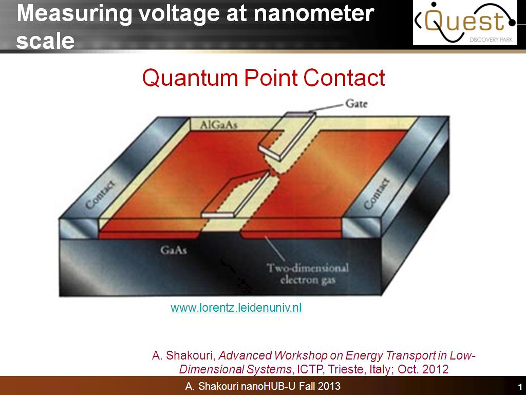 Measuring voltage at nanometer scale