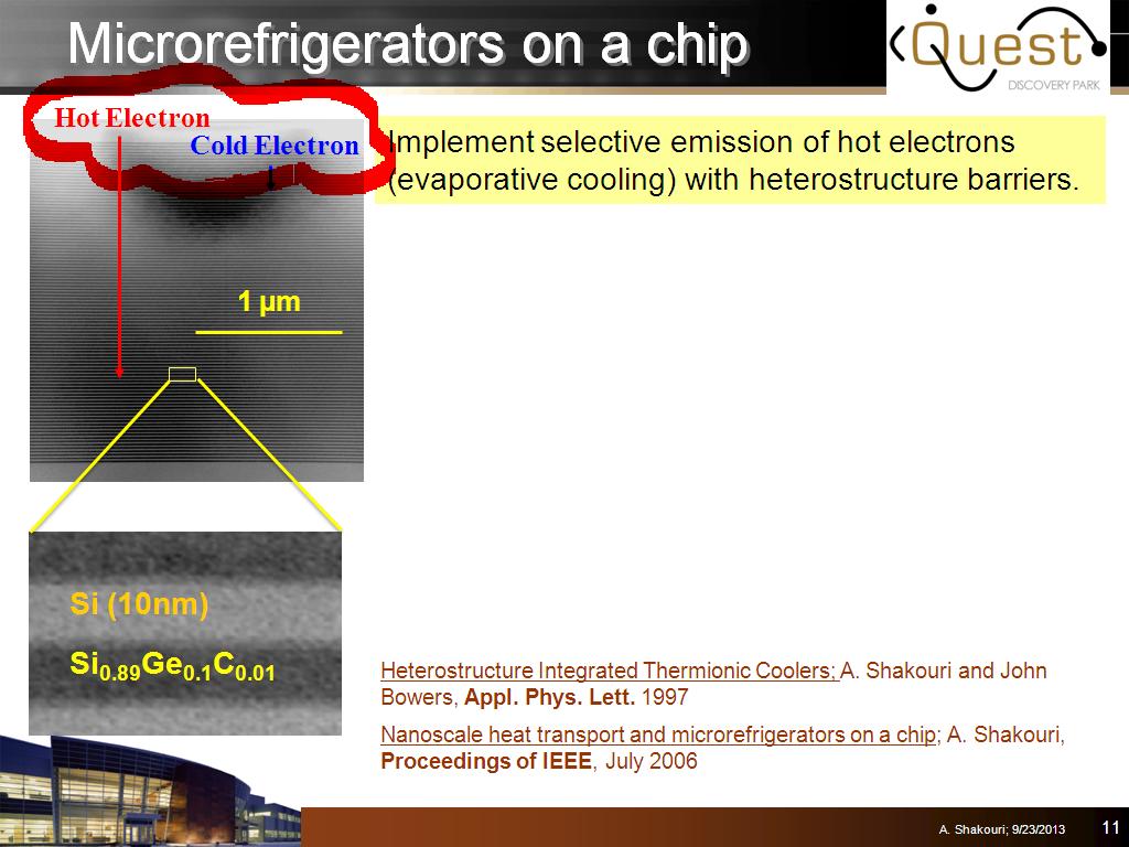 Microrefrigerators on a chip