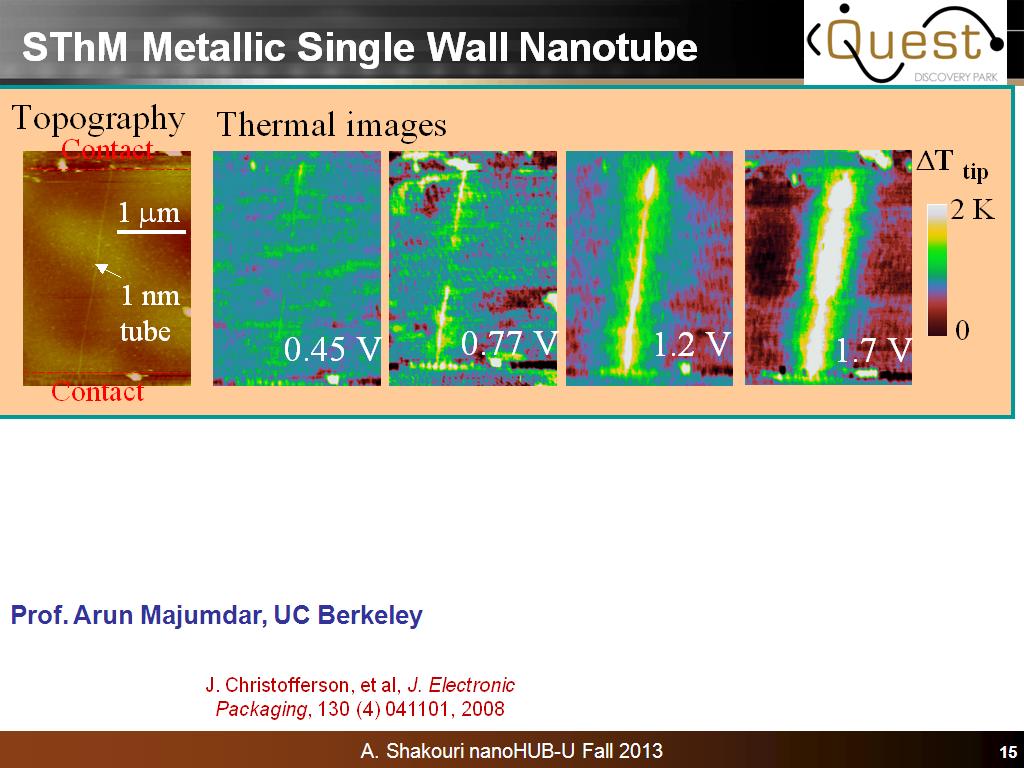 SThM Metallic Single Wall Nanotube