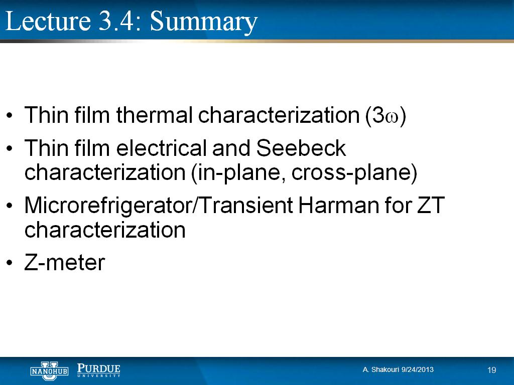 Lecture 3.4: Summary