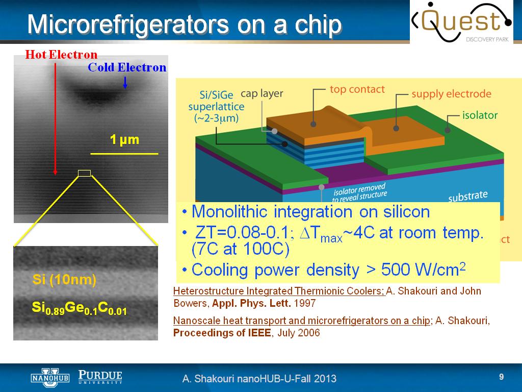 Microrefrigerators on a chip