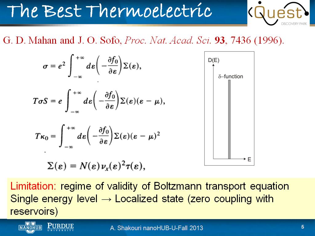 The Best Thermoelectric
