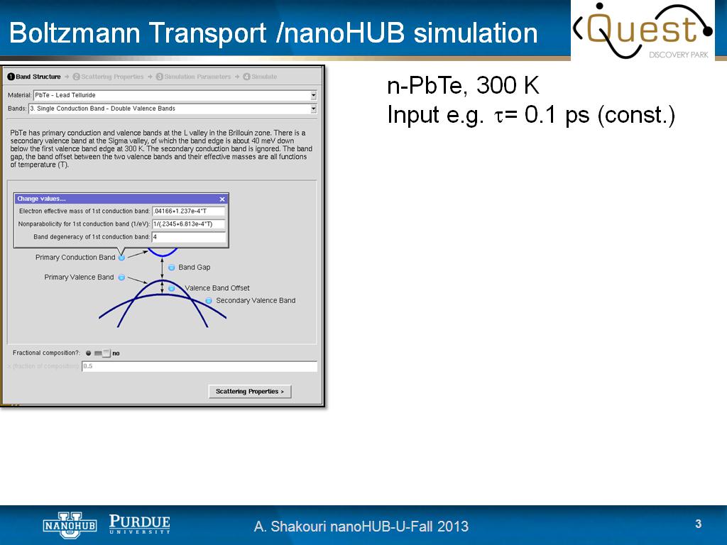 Boltzmann Transport /nanoHUB simulation