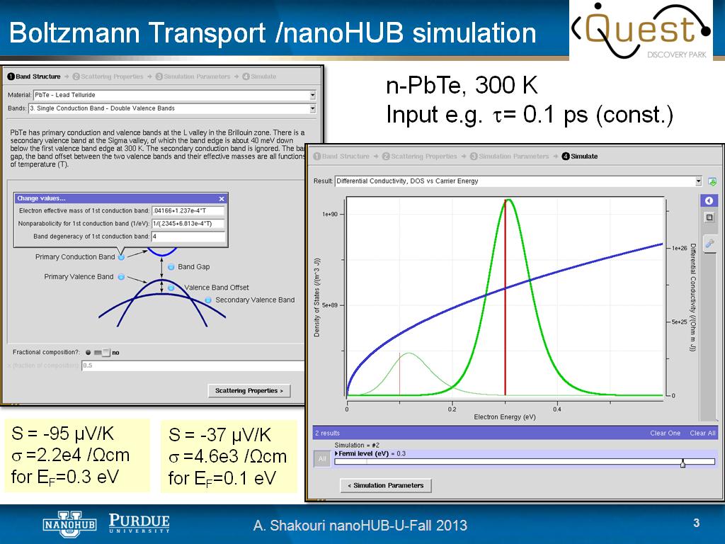 Boltzmann Transport /nanoHUB simulation