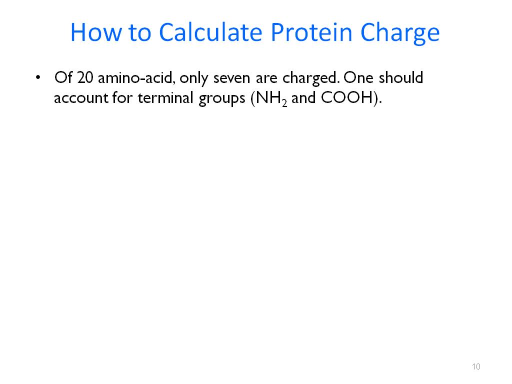 How to Calculate Protein Charge
